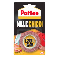 Nastro biadesivo Henkel Pattex Millechiodi bianco