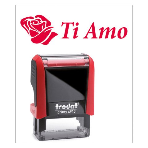 Timbro Trodat Printy 4910 "Ti amo" rosso