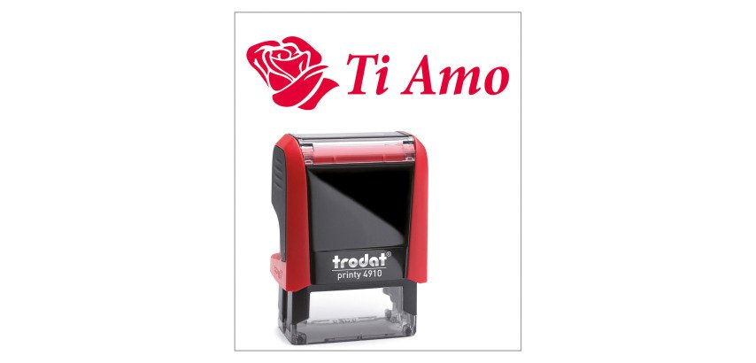 Timbro Trodat Printy 4910 "Ti amo" rosso