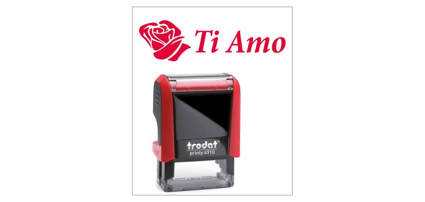 Timbro Trodat Printy 4910 "Ti amo" rosso