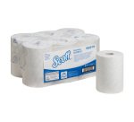 Scott Essential Slimroll Hand Towels Rolled White 1 Ply 6695 6 Rolls of 190 m