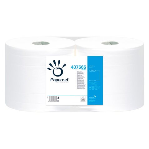 Bobine industriali 800 strappi Papernet - pura cellulosa, 2 veli - 2 rotoli da 800 strappi