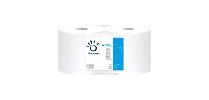 Bobine industriali 800 strappi Papernet - pura cellulosa, 2 veli - 2 rotoli da 800 strappi