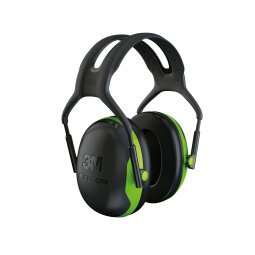 3M Ear Defenders X1A Foam, Plastic Black, Green