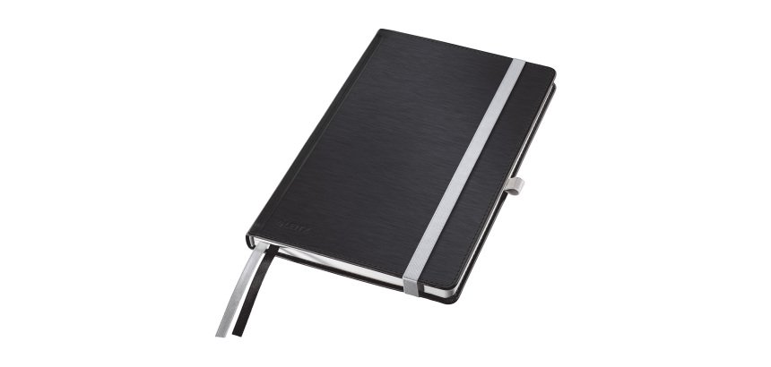 Leitz Style Notebook A5 squared with hardcover, Satin Black