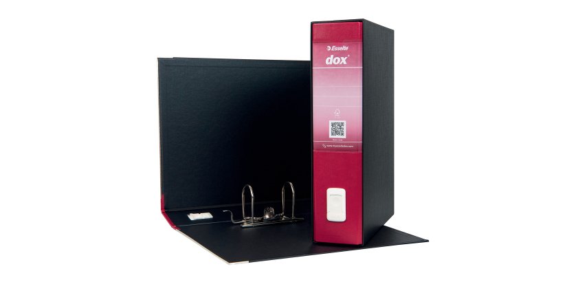Registratore Protocollo dorso 8 cm Dox Esselte borgogna in confezione convenienza 11+1 in omaggio