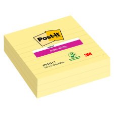 Post-it Super Sticky Giallo Canary a righe 101 x 101 mm 3 unità da 70 fogli