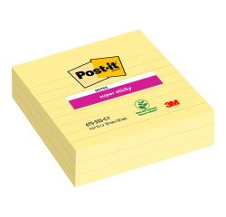 Post-it Super Sticky Giallo Canary a righe 101 x 101 mm 3 unità da 70 fogli