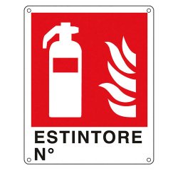 Cartelli Segnalatori Estintore N° 31 x 25 cm