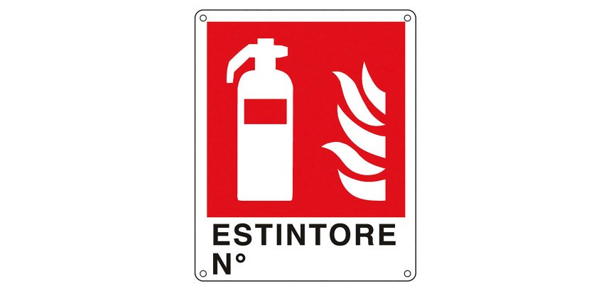 Cartelli Segnalatori Estintore N° 31 x 25 cm