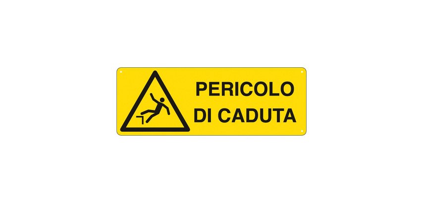 Cartelli Segnalatori Pericolo di caduta 35 x 12,5 cm