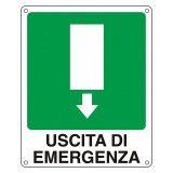 Cartelli Segnalatori Uscita di emergenza 31 x 25 cm