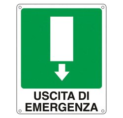 Cartelli Segnalatori Uscita di emergenza 31 x 25 cm
