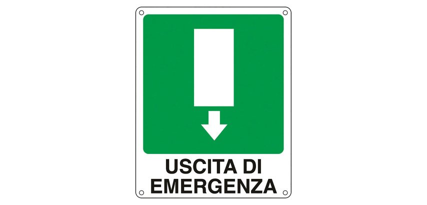 Cartelli Segnalatori Uscita di emergenza 31 x 25 cm