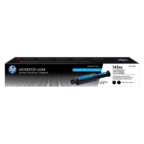 HP Toner Cartridge Original W1143AD Black Pack of 2