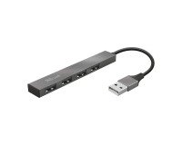 Mini Hub a 4 porte USB Trust Halyx Aluminium