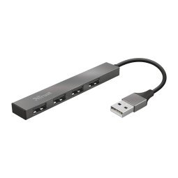 Mini Hub a 4 porte USB Trust Halyx Aluminium