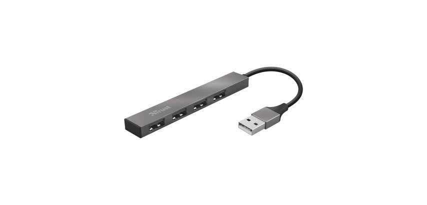 Mini Hub a 4 porte USB Trust Halyx Aluminium