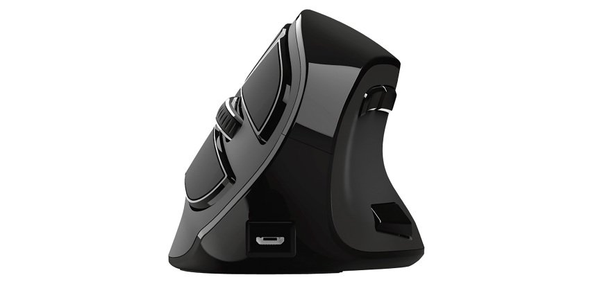Mouse verticale senza filo ricaricabile Trust Voxx ergonomico nero