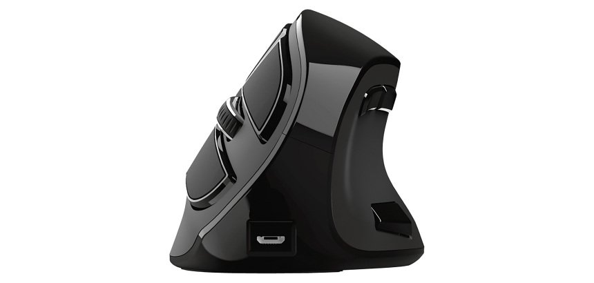Mouse verticale senza filo ricaricabile Trust Voxx ergonomico nero