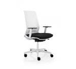 Sedia direzionale ergonomica Light con schinale in rete nero Unisit