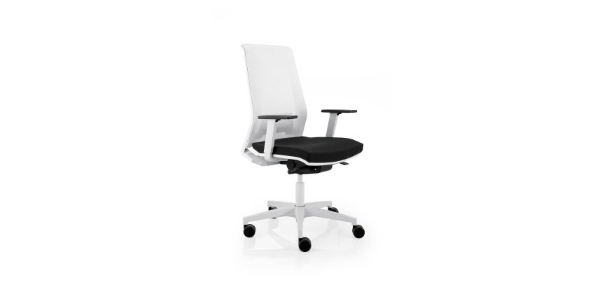 Sedia direzionale ergonomica Light con schinale in rete nero Unisit