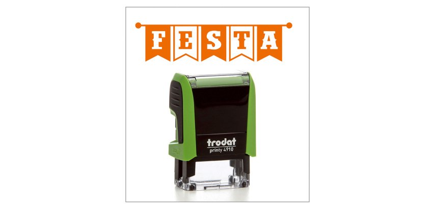 Timbro Trodat Printy 4910 "Festa" verde