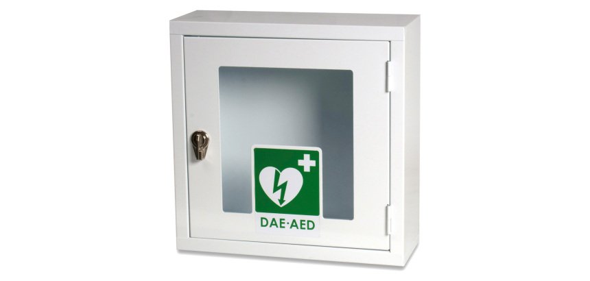 Teca da interni con allarme per defibrillatore, 42,5 x 16 x 45,2 cm