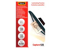 Buste Pouches per plastificazione Fellowes 54 x 86 mm 125 micron finitura lucida in conf. da 100 pz