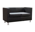 Divano 2 posti Quadro tessuto effetto pelle Unisit