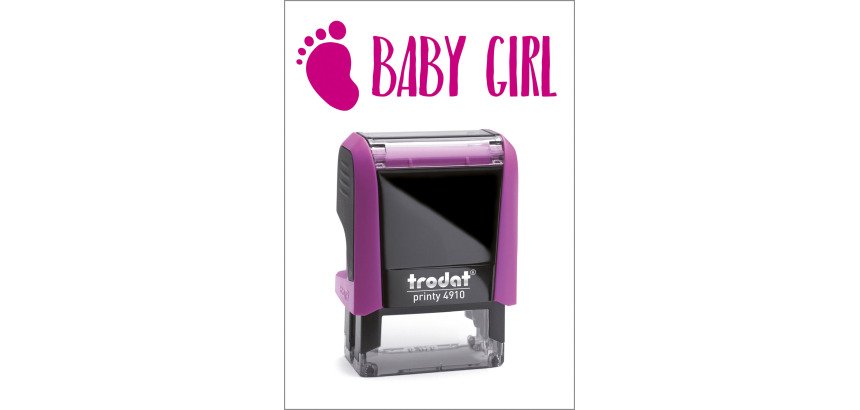 Timbro Trodat Printy 4910 "Baby girl" viola