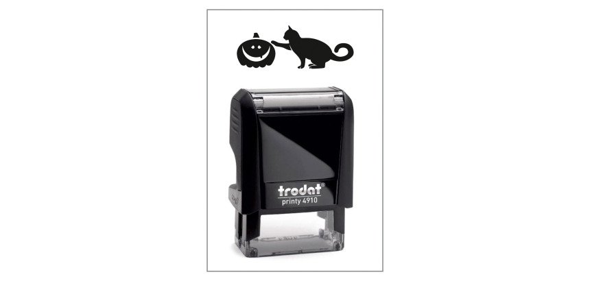 Timbro Trodat Printy 4910 "Gatto nero" nero