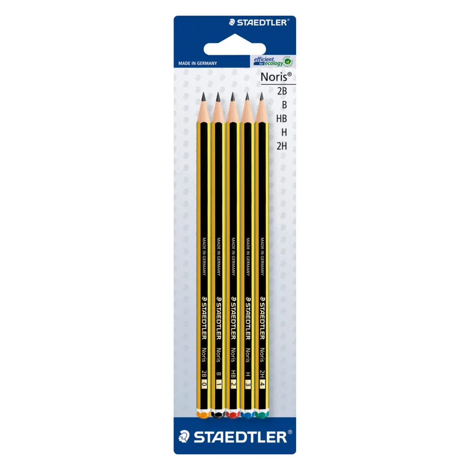 3 matite grafite esagonali Noris 2=HB con gommino - Staedtler - Cartoleria  e scuola