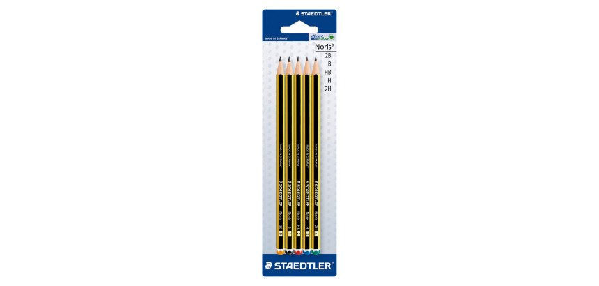 STAEDTLER Pencils 120-S BK5D HB, H, 2H, B, 2B Pack 5