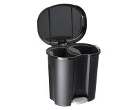 En_cestino nero rotho duo ppl 10 + 10 l