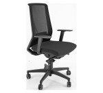 Sedia direzionale ergonomica Light con schinale in rete nero Unisit