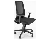 Sedia direzionale ergonomica Light con schinale in rete nero Unisit
