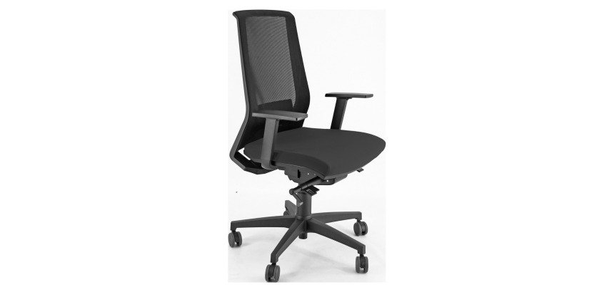 Sedia direzionale ergonomica Light con schinale in rete nero Unisit