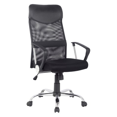 Niceday Basic Tilt Ergonomic Office Chair with Armrest and Adjustable Seat Mosil Fabric Black