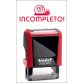 Timbro Trodat Printy 4910 "Incompleto" rosso