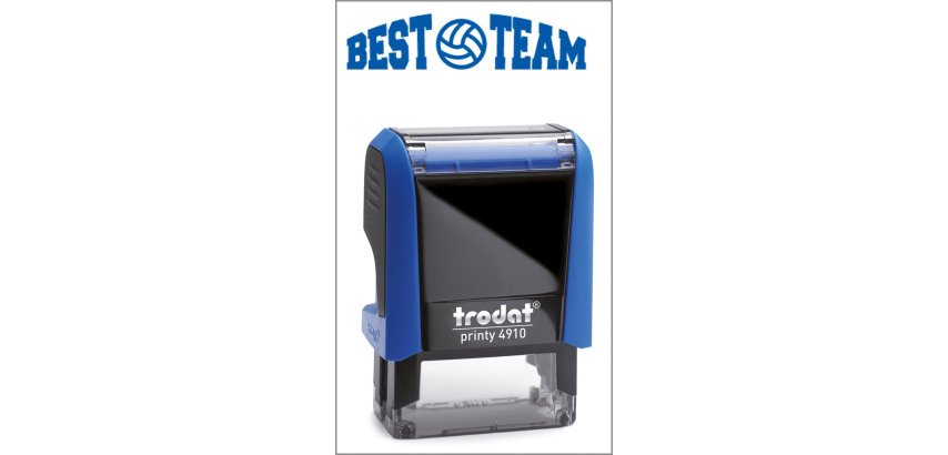 Timbro Trodat Printy 4910 "Best team" blu