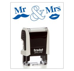 Timbro Trodat Printy 4910 "Mr & Mrs" bianco