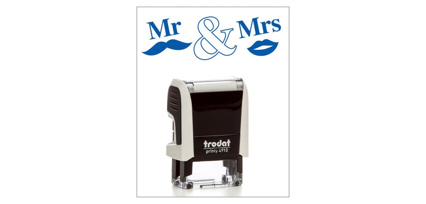 Timbro Trodat Printy 4910 "Mr & Mrs" bianco