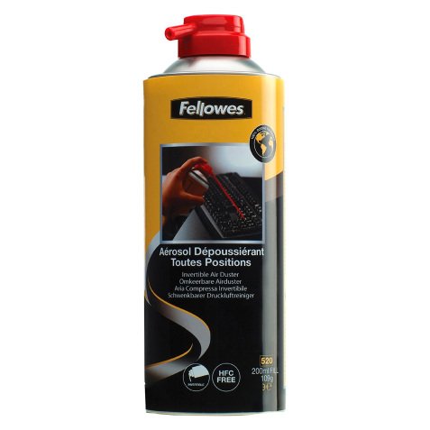 Bomboletta di aria pressurizzata compressa invertibile Fellowes 200 ml