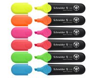 Evidenziatore Schneider Job Punta a scalpello tratto 1-5 mm assortiti Fluo 6 unità