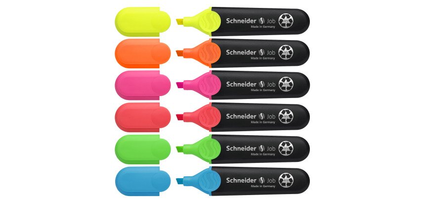 Schneider Highlighter Job Assorted Pack 6