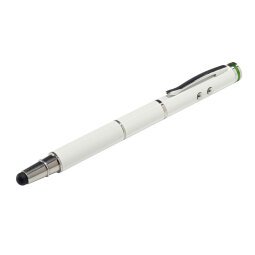 Penna digitale Leitz 4 in 1 bianco torcia tascabile a led, schermi touchscreen, puntatore laser e alla scrittura quotidiana