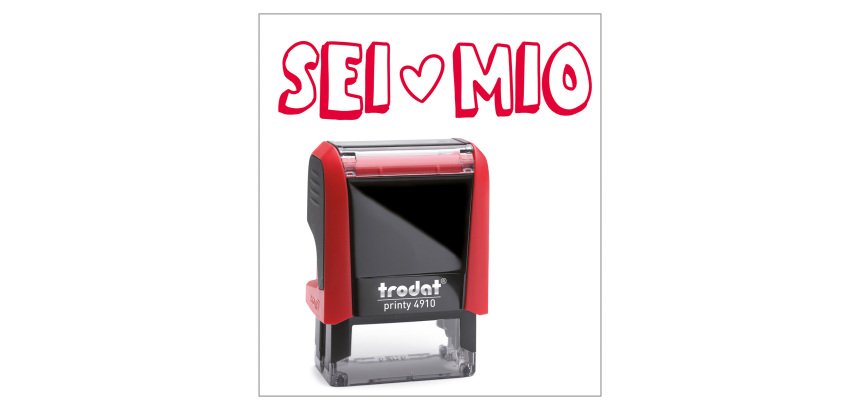 Timbro Trodat Printy 4910 "Sei mio" rosso