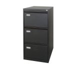 Classificatore Kubo Monoblocco in Metallo a 3 Cassetti  Colore Nero, Fornito Montato