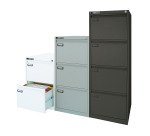 Classificatore monoblocco Kubo in Metallo a 2 Cassetti Colore Grigio, Fornito Montato